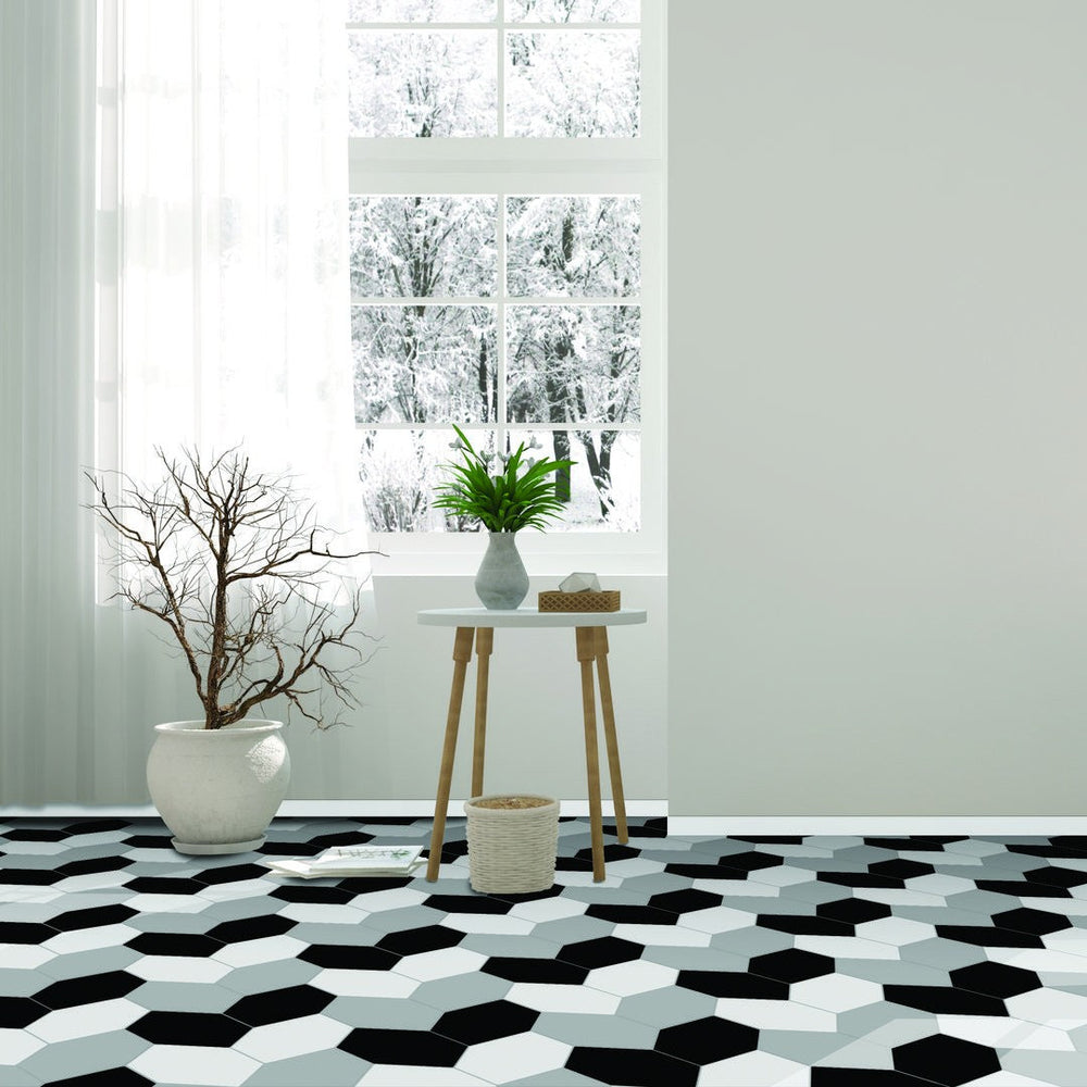 Tesoro-6.5-x-13-Kayak-Pressed-Elongated-Hex-Porcelain-Tile-Black