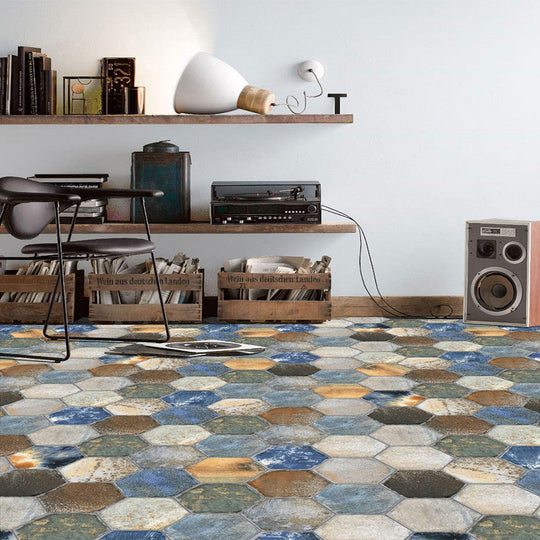 Tesoro-8.5-x-9.75-Dorne-Textured-Hexagon-Porcelain-Tile-Mix-Hexagon