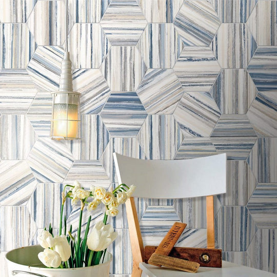 Tesoro-8.5-x-9.75-Flow-Pressed-Modern-Marble-Look-Hexagon-Porcelain-Tile-Blue