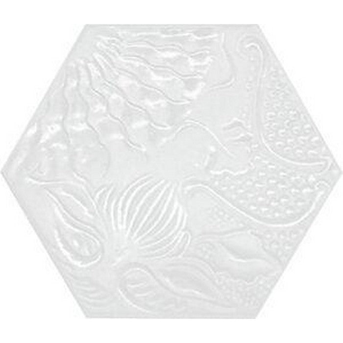 Tesoro 8.5" x 9.75" Gaudi Pressed Embossed Hexagon Porcelain Tile