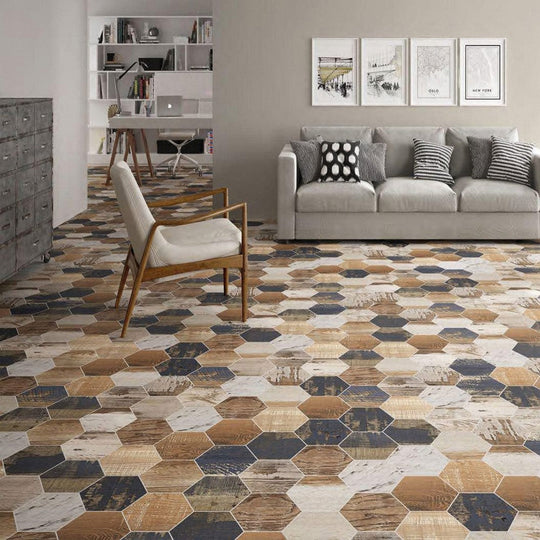 Tesoro-8.5-x-9.75-Gauguin--Pressed-Textured-Hexagon-Porcelain-Tile-Mix