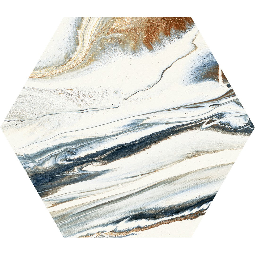 Tesoro 8.5" x 9.75" Marmaris Pressed Hexagon Glazed Porcelain Tile