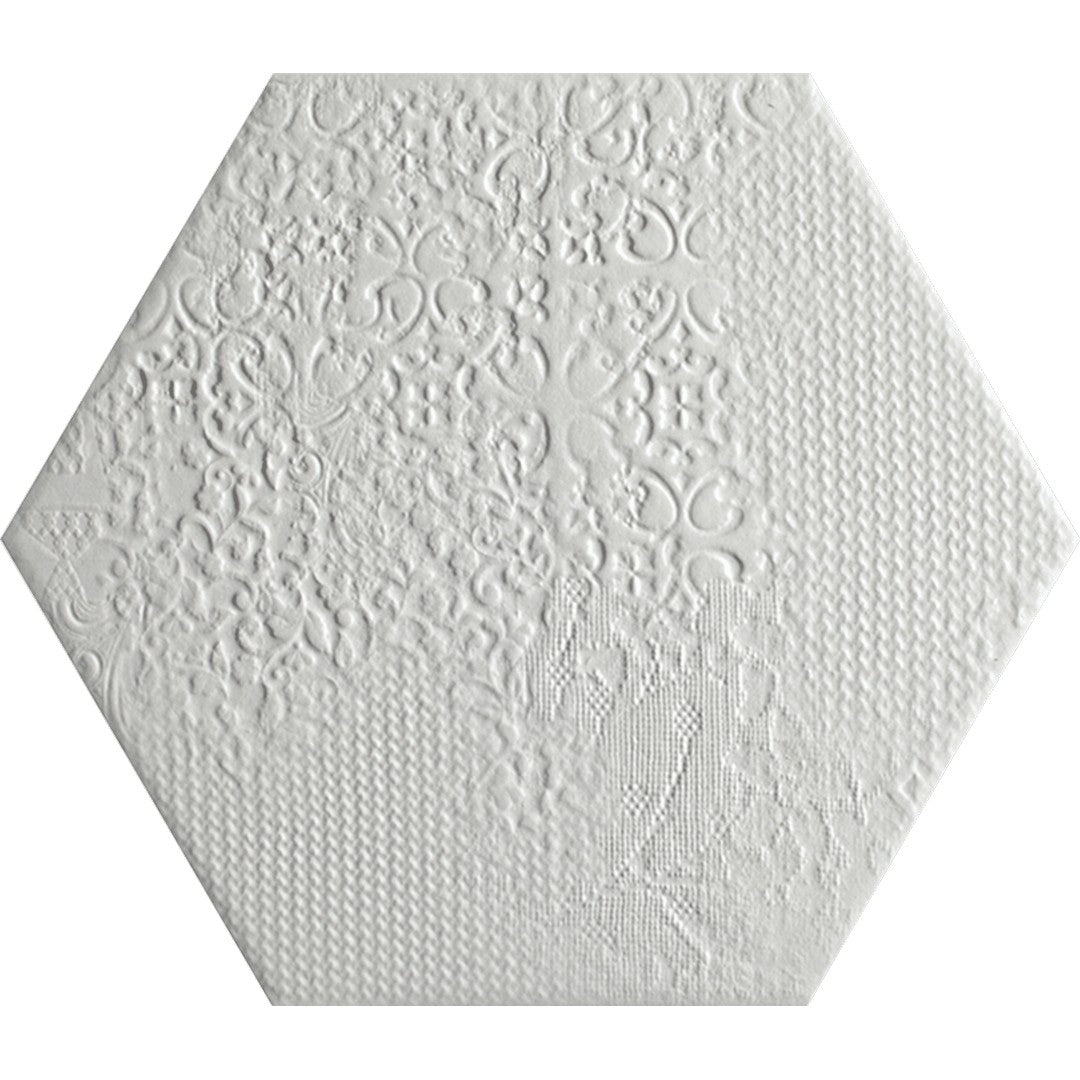 Tesoro 8.5" x 9.75" Milano Pressed Embossed Hexagon Porcelain Tile