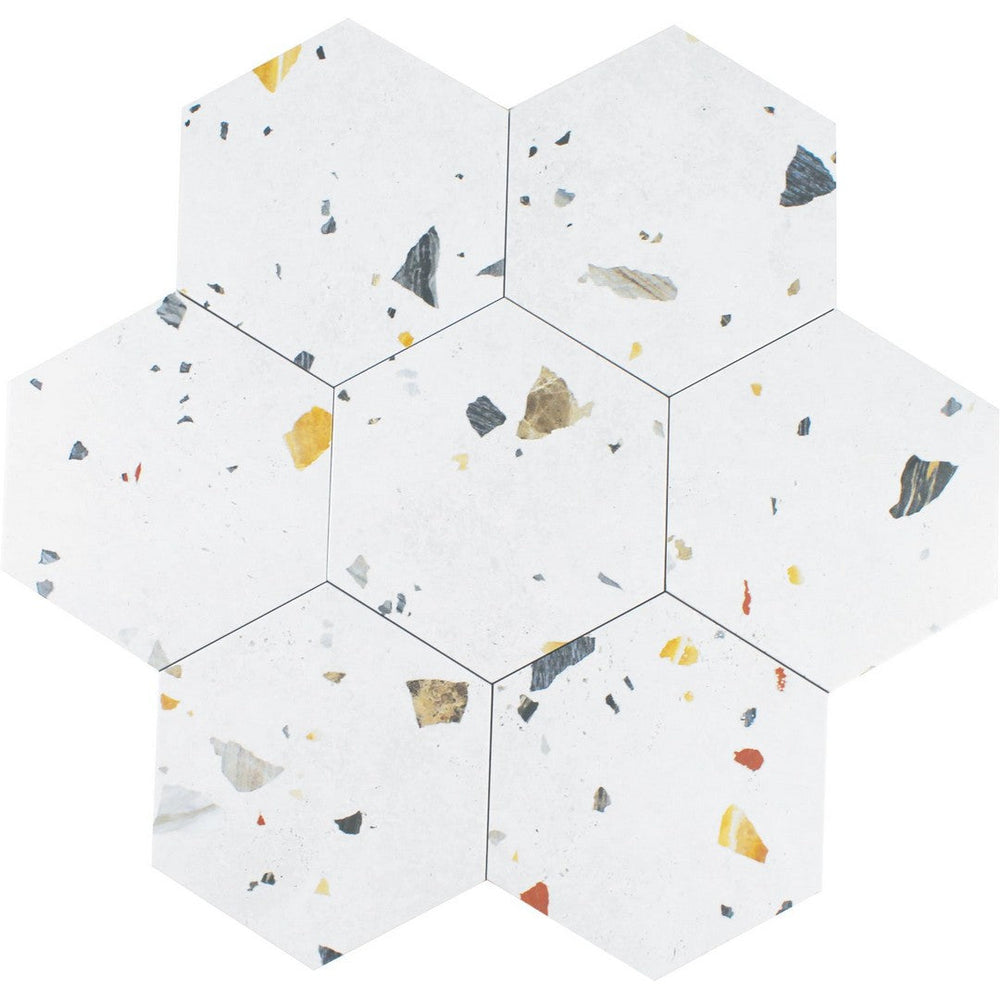 Tesoro-8.5-x-9.75-Sonar-Pressed-Matte-Porcelain-Hexagon-Tile-White