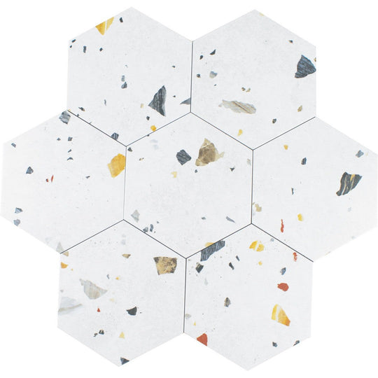 Tesoro-8.5-x-9.75-Sonar-Pressed-Matte-Porcelain-Hexagon-Tile-White