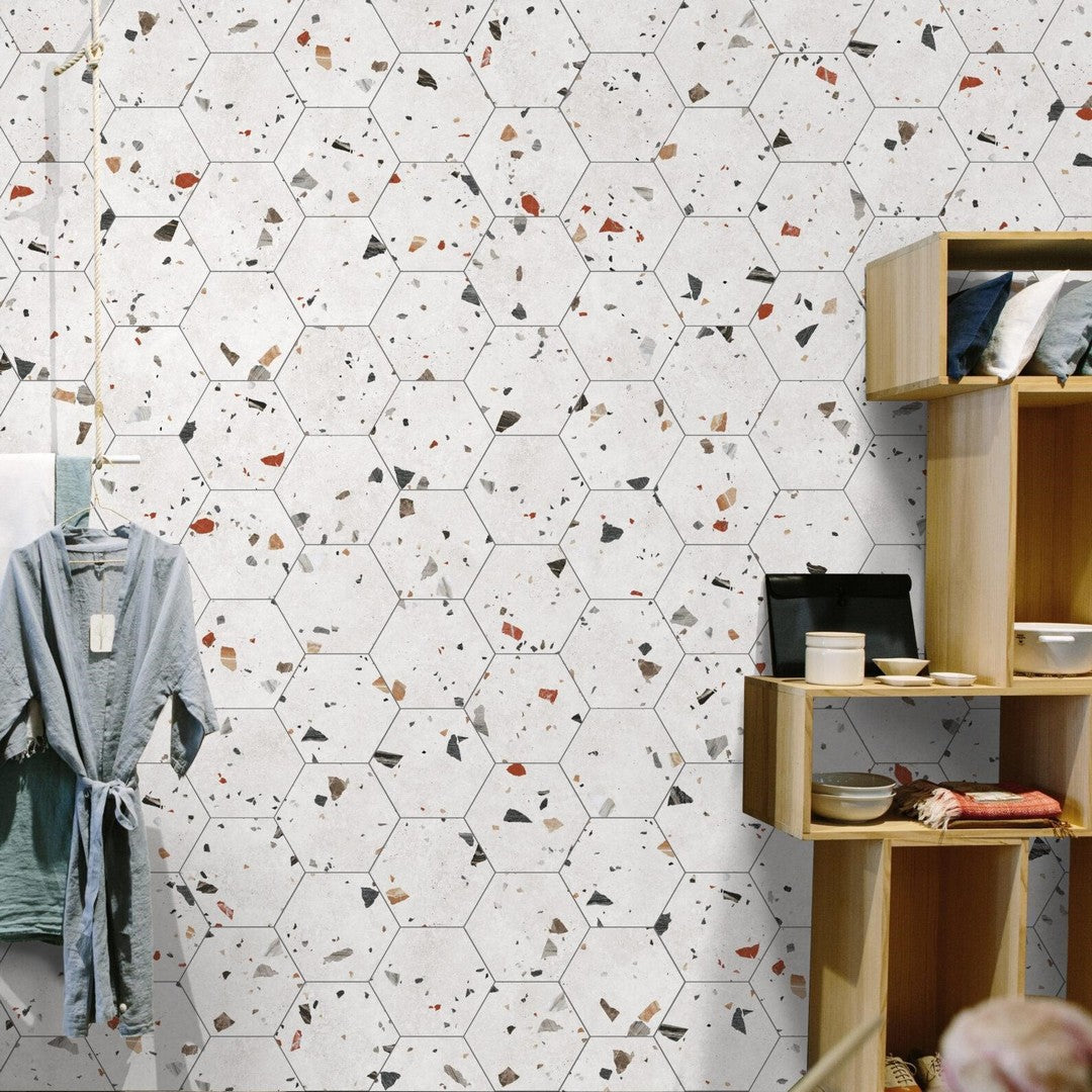 Tesoro-8.5-x-9.75-Sonar-Pressed-Matte-Porcelain-Hexagon-Tile-White