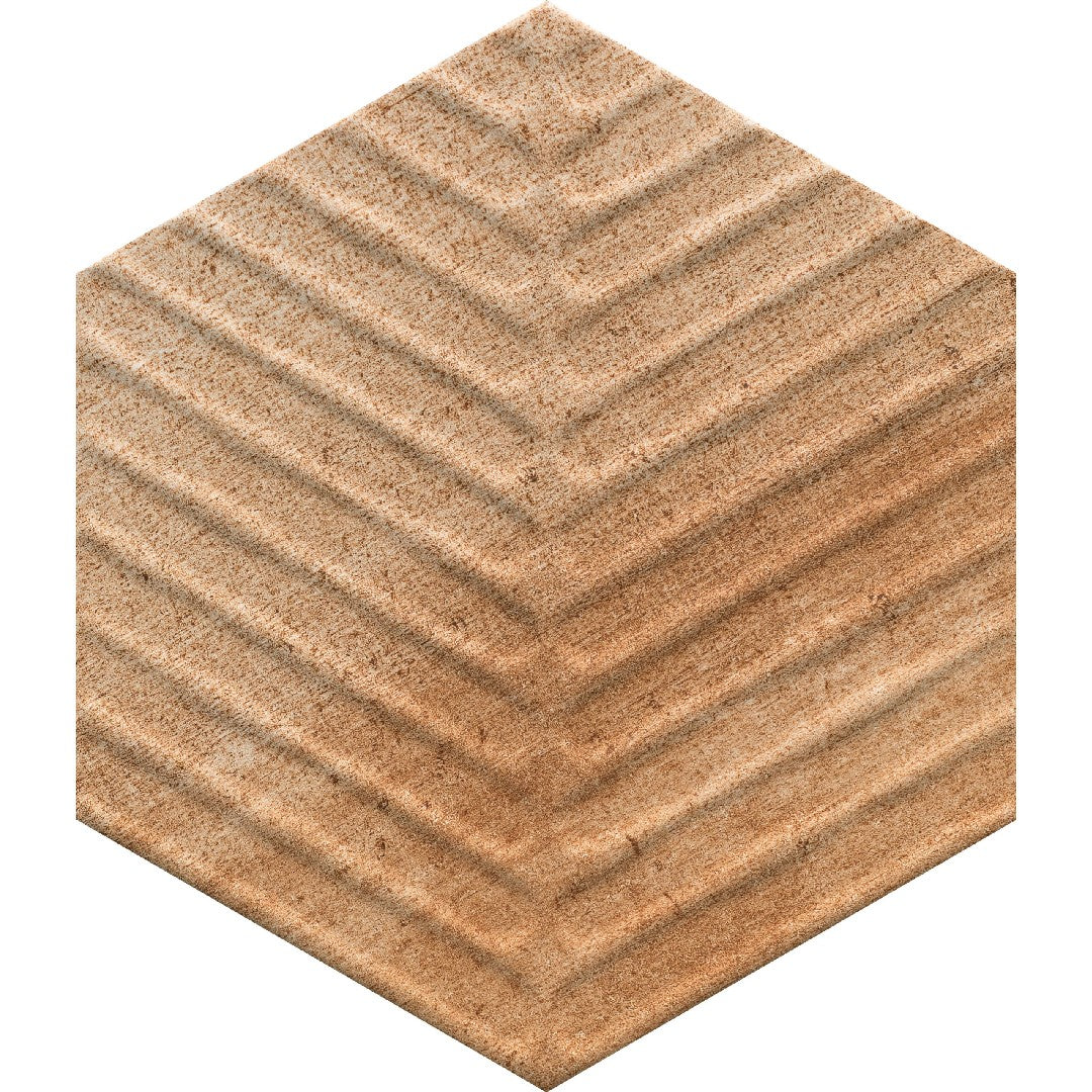 Crossville 8" x 8" Cotto Moderno Matte Porcelain Chevron Hexagon Tile