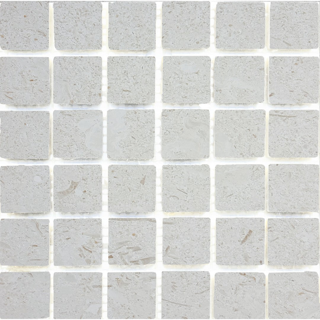 Tesoro 12" x 12" Pietra Antica Brushed Natural Stone 2" Mosaic