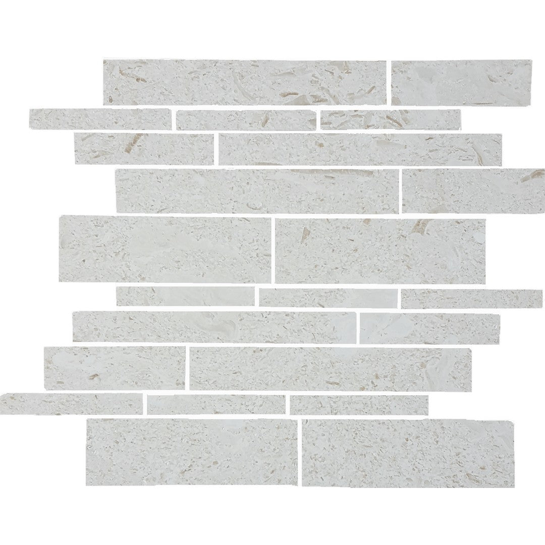 Tesoro 12" x 12" Pietra Antica Brushed Random Linear Natural Stone Mosaic