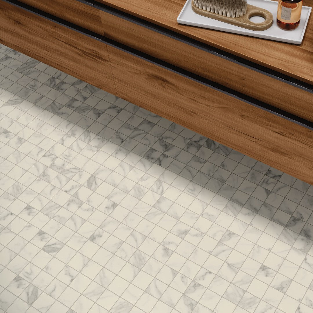 Crossville-12-x-12-Access-Point-Unpolished-Porcelain-2-Mosaic-Marble-Statuario