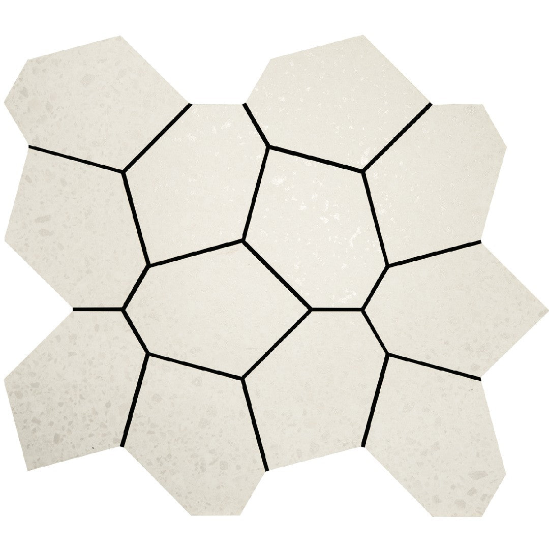 Crossville 13" x 15" Alaska Unpolished Porcelain Polygon Mosaic