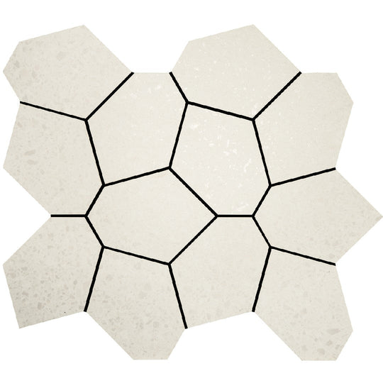 Crossville 13" x 15" Alaska Unpolished Porcelain Polygon Mosaic