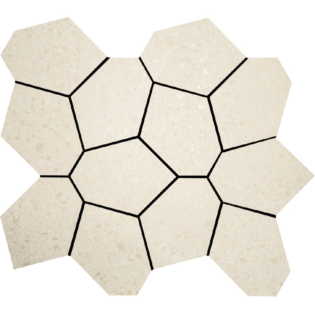 Crossville 13" x 15" Alaska Unpolished Porcelain Polygon Mosaic