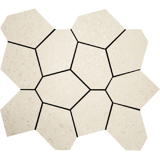 Crossville 13" x 15" Alaska Unpolished Porcelain Polygon Mosaic