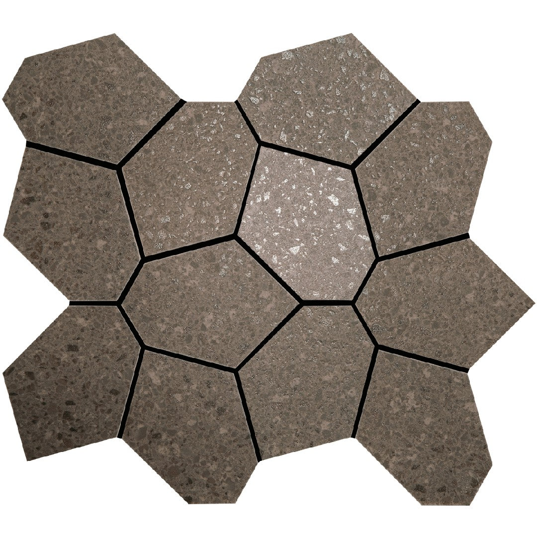 Crossville 13" x 15" Alaska Unpolished Porcelain Polygon Mosaic