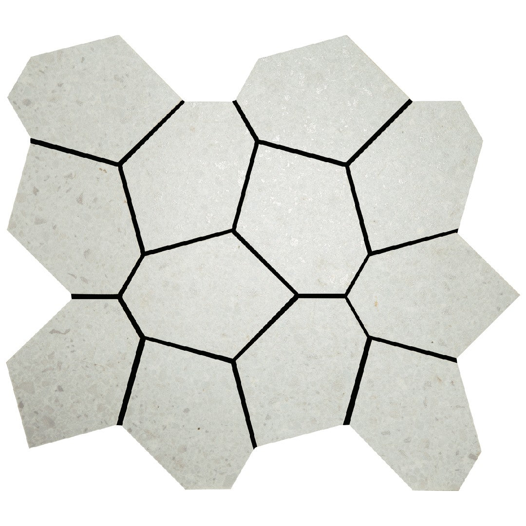Crossville 13" x 15" Alaska Unpolished Porcelain Polygon Mosaic