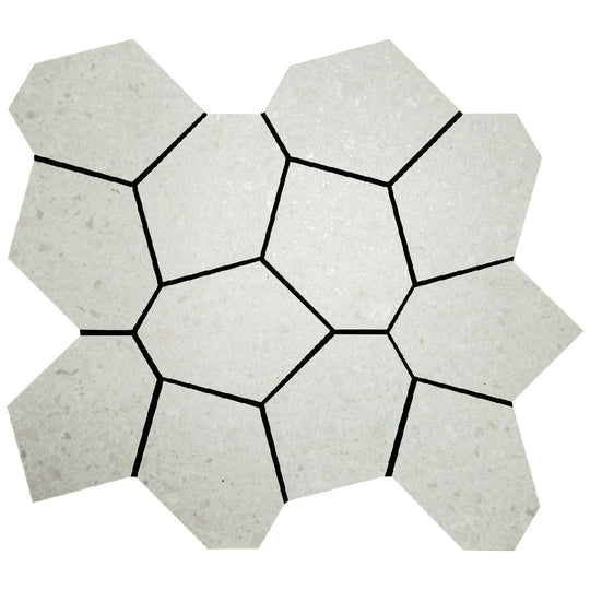 Crossville 13" x 15" Alaska Unpolished Porcelain Polygon Mosaic