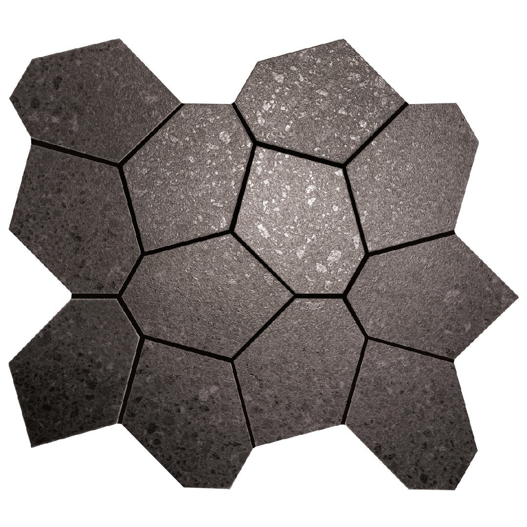 Crossville 13" x 15" Alaska Unpolished Porcelain Polygon Mosaic