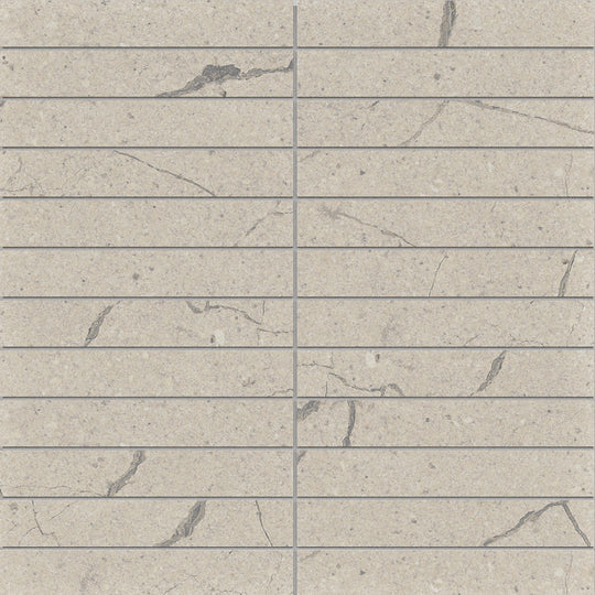 Crossville 11" x 12" Sociale Feather Soft 1x6" Stacked Porcelain Mosaic