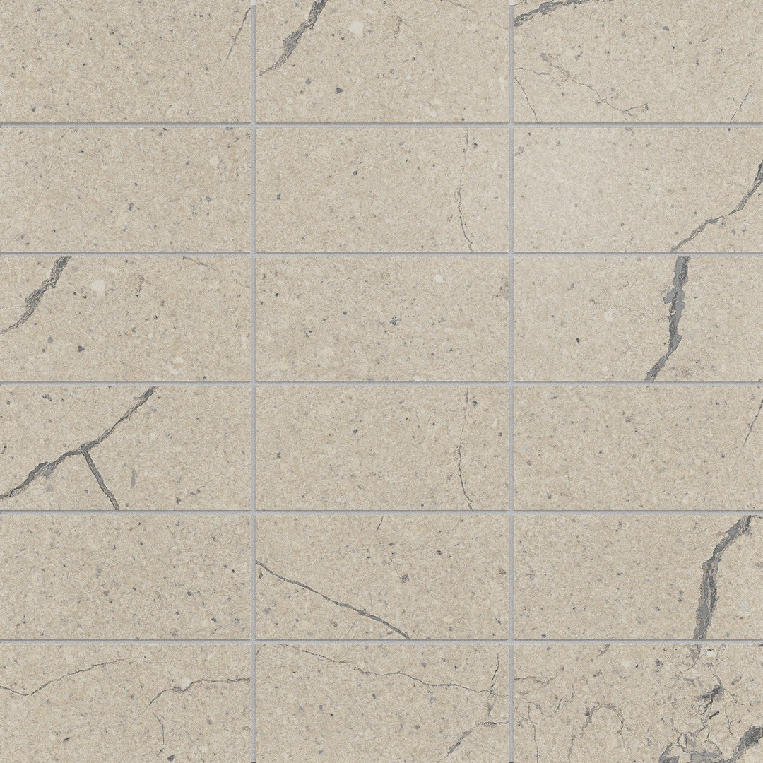 Crossville 12" x 12" Sociale Feather Soft 2x4" Stacked Porcelain Mosaic