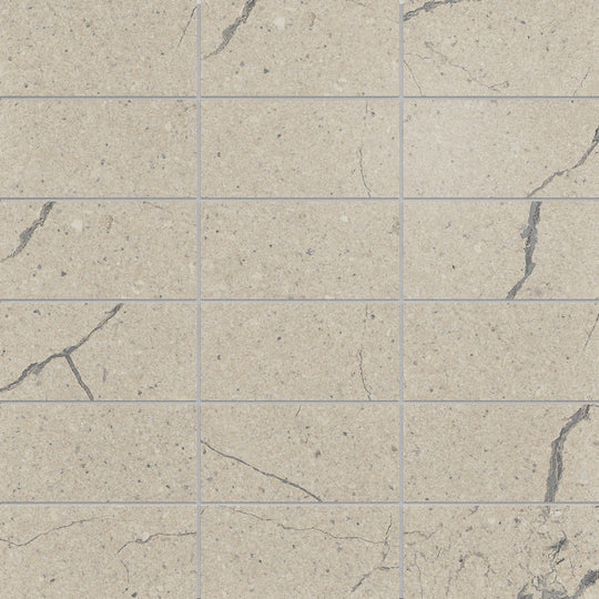 Crossville 12" x 12" Sociale Feather Soft 2x4" Stacked Porcelain Mosaic