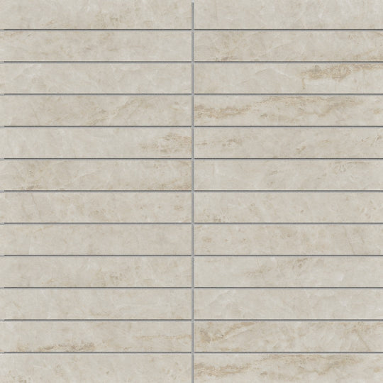 Crossville 11" x 12" Sociale Feather Soft 1x6" Stacked Porcelain Mosaic