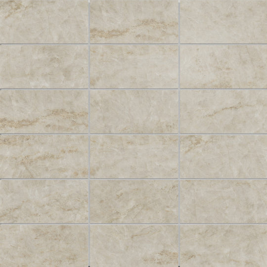 Crossville 12" x 12" Sociale Feather Soft 2x4" Stacked Porcelain Mosaic