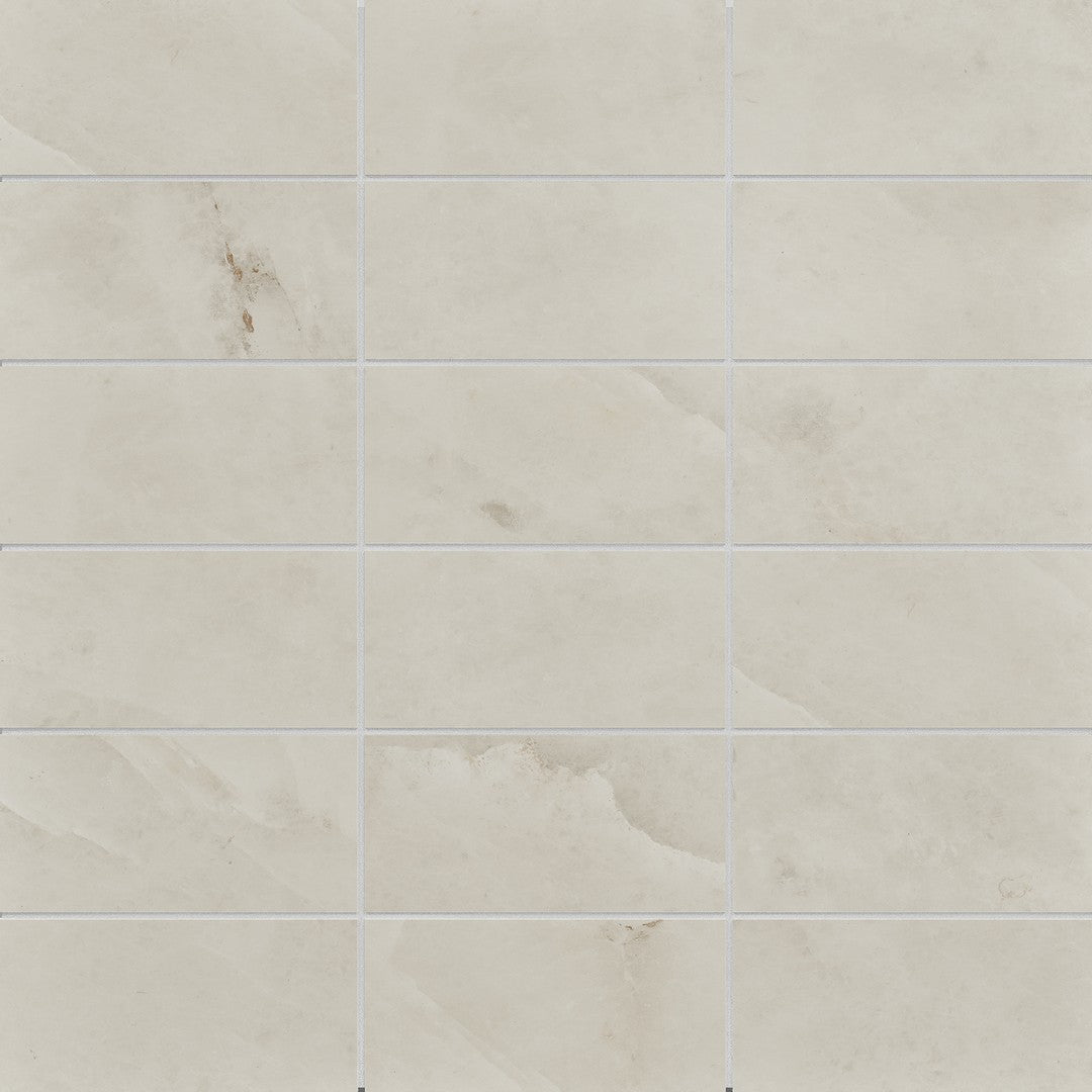Crossville 12" x 12" Sociale Feather Soft 2x4" Stacked Porcelain Mosaic