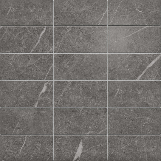 Crossville 12" x 12" Sociale Feather Soft 2x4" Stacked Porcelain Mosaic