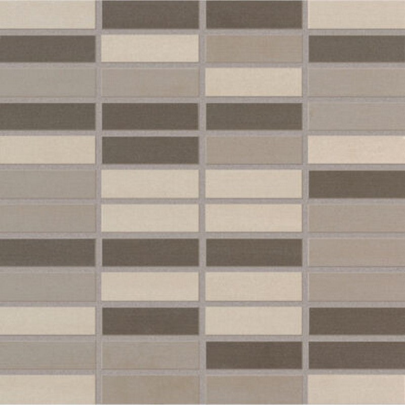 Crossville 12" x 12" Shades 2.0 Semi-Polished 1x3" Stacked Porcelain Mosaic