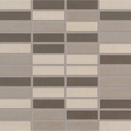 Crossville 12" x 12" Shades 2.0 Semi-Polished 1x3" Stacked Porcelain Mosaic