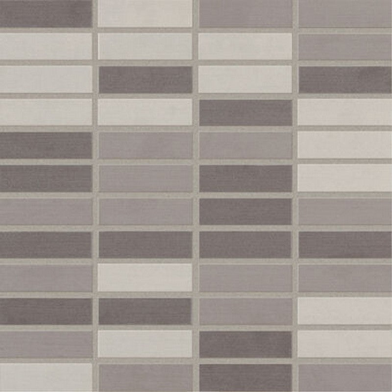 Crossville 12" x 12" Shades 2.0 Semi-Polished 1x3" Stacked Porcelain Mosaic