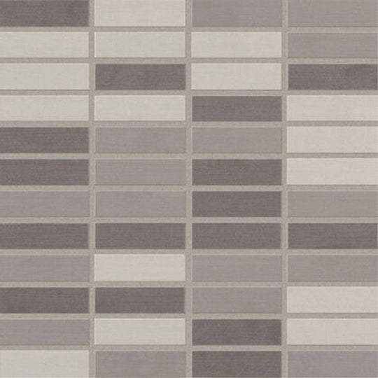 Crossville 12" x 12" Shades 2.0 Semi-Polished 1x3" Stacked Porcelain Mosaic