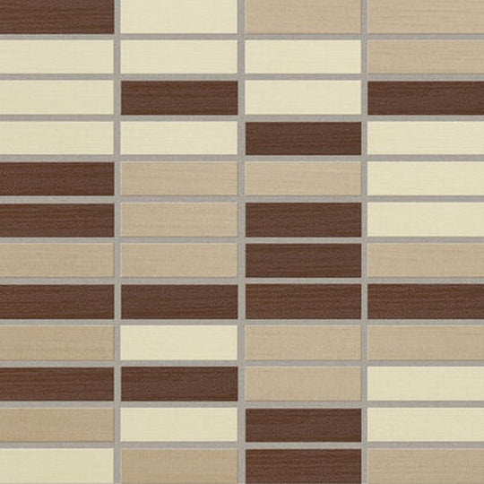 Crossville 12" x 12" Shades 2.0 Semi-Polished 1x3" Stacked Porcelain Mosaic