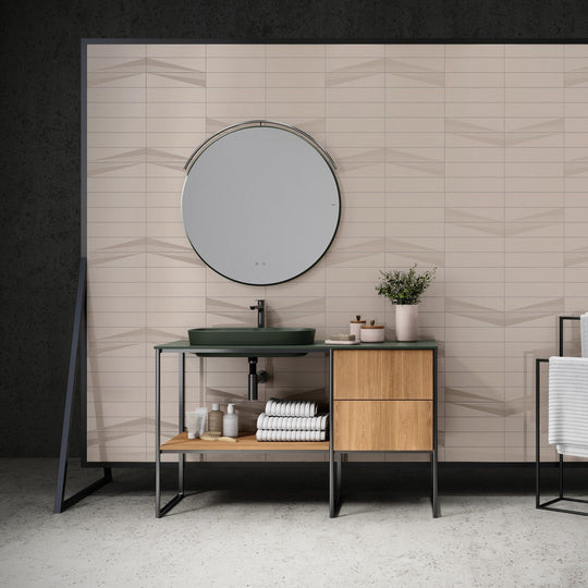 Crossville-3-x-12-Snippet-Gloss-&-Matte-Ceramic-Wall-Tile-Warm-Silver-Left