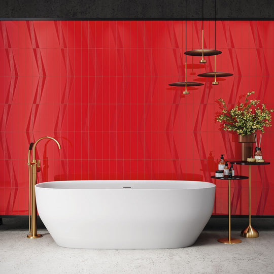 Crossville-3-x-12-Snippet-Gloss-&-Matte-Ceramic-Wall-Tile-Lipstick-Left