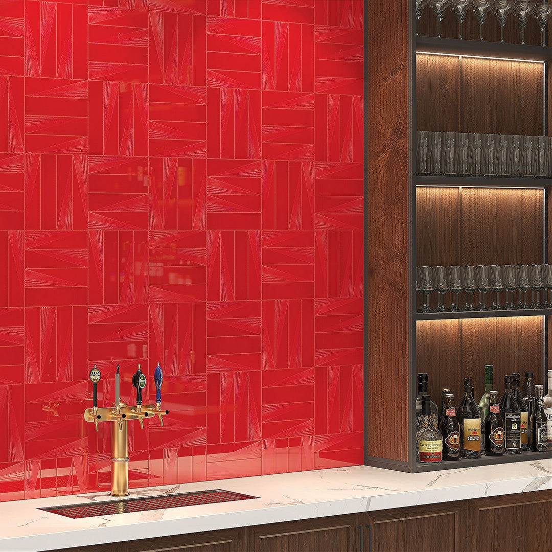 Crossville-3-x-12-Snippet-Gloss-&-Matte-Ceramic-Wall-Tile-Lipstick-Left