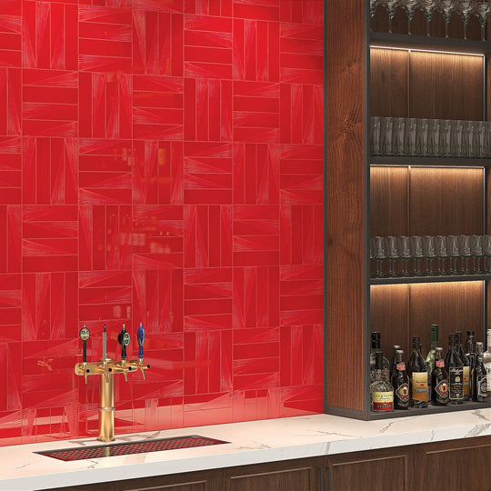 Crossville-3-x-12-Snippet-Gloss-&-Matte-Ceramic-Wall-Tile-Lipstick-Left