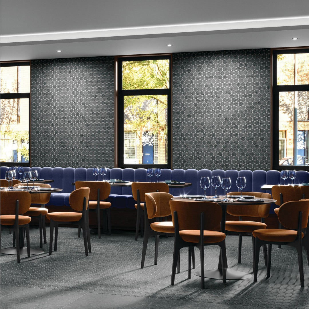 Crossville-14-x-14-Trajectory-Unpolished-Circle-Porcelain-Mosaic-Flow