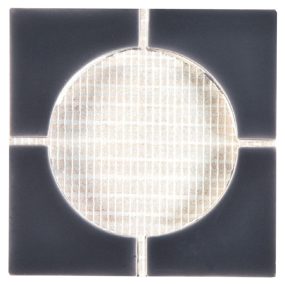 Crossville 6" x 6" Cursive Gloss Ceramic 4" Corner Mosaic
