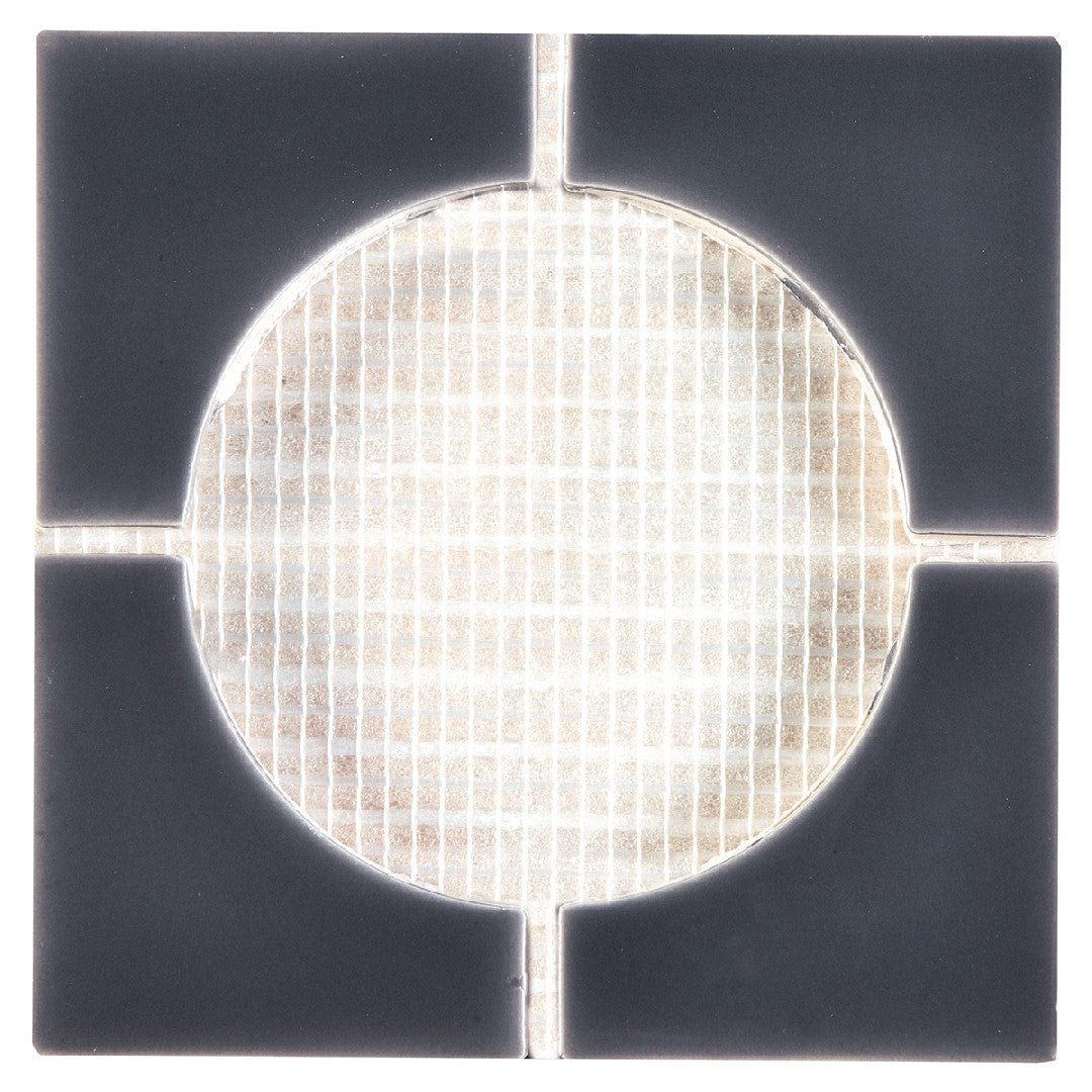 Crossville 6" x 6" Cursive Gloss Ceramic 4" Corner Mosaic