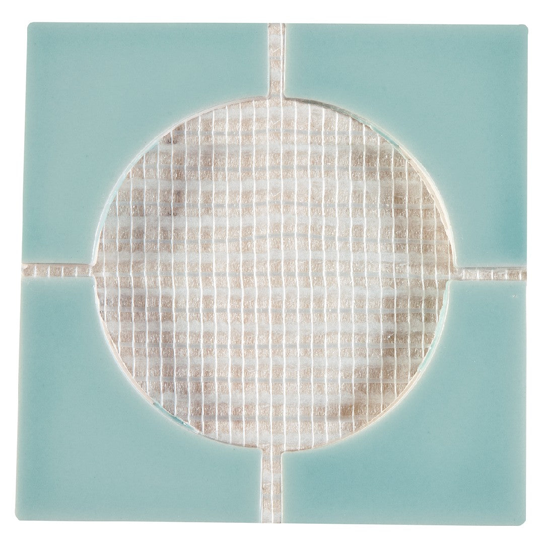 Crossville 6" x 6" Cursive Gloss Ceramic 4" Corner Mosaic