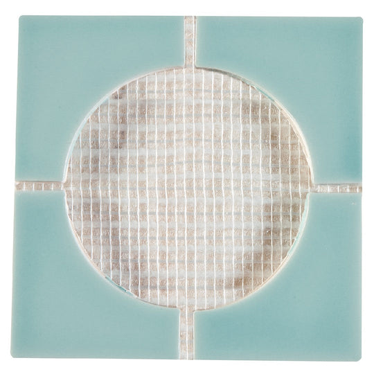 Crossville 6" x 6" Cursive Gloss Ceramic 4" Corner Mosaic