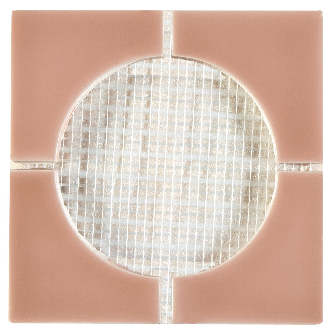 Crossville 6" x 6" Cursive Gloss Ceramic 4" Corner Mosaic