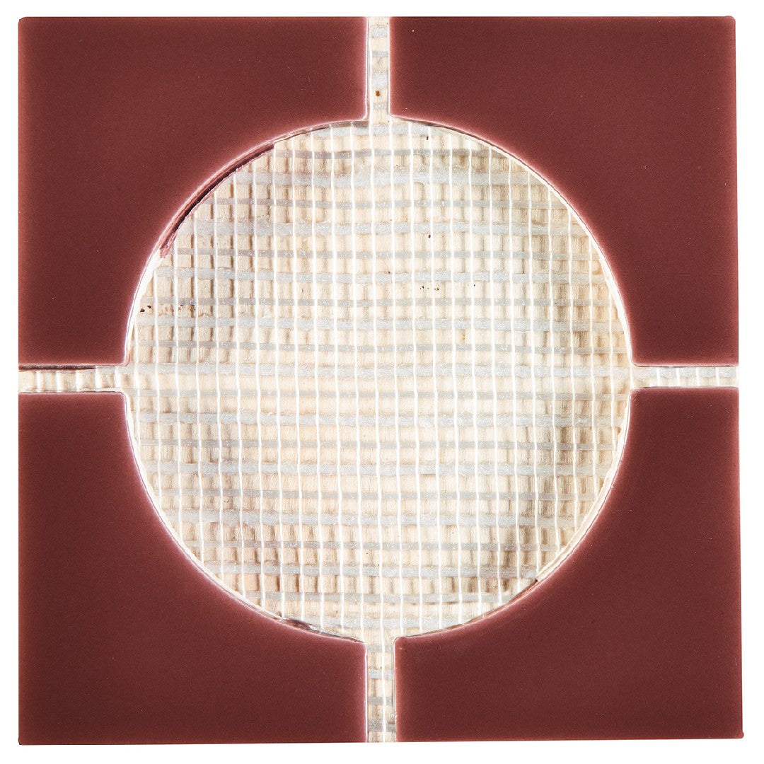 Crossville 6" x 6" Cursive Gloss Ceramic 4" Corner Mosaic