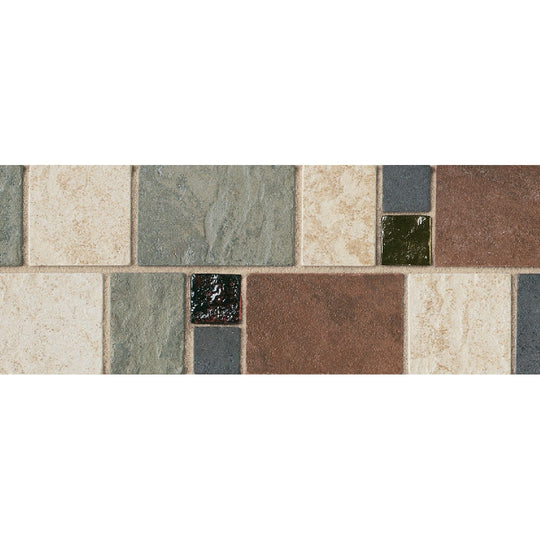 Daltile-Continental-Slate-4-x-12-Matte-Ceramic-Deco-Border-Floor-Tile-Beige-|-Red-|-Green-|-Black