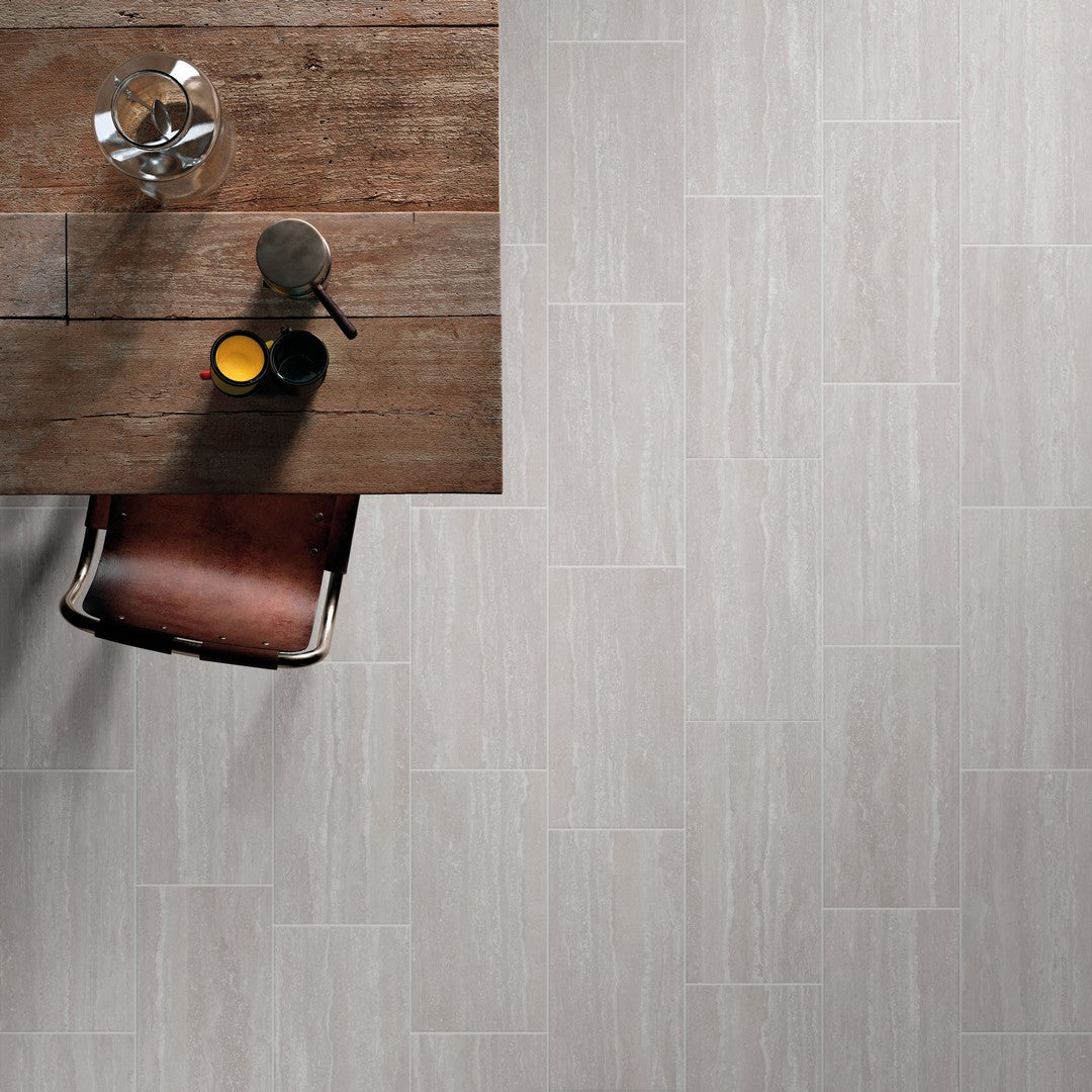 Tesoro-12-x-24-Turin-Pressed-Matte-Porcelain-Tile-Travertino-Gris