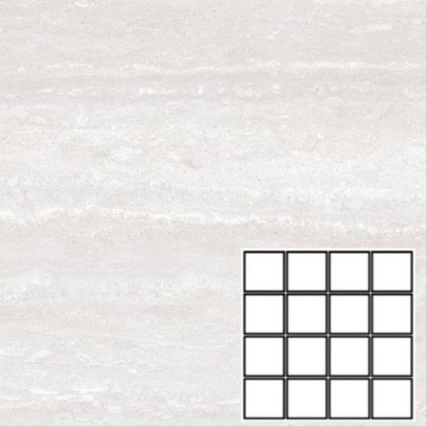 Tesoro 12" x 12" Turin Pressed Matte Porcelain 3" Mosaic