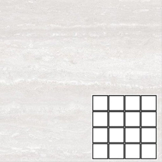 Tesoro 12" x 12" Turin Pressed Matte Porcelain 3" Mosaic