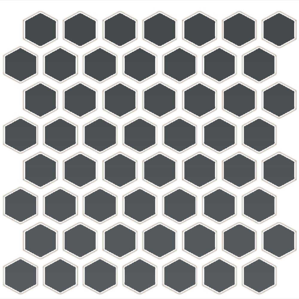 Daltile-Color-wheel-Mosaic-12-x-14-Ceramic-1.5-Hexagon-Mosaic-Black